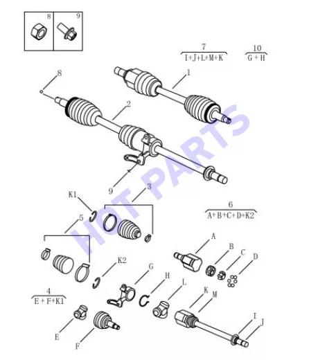 ПЕРЕДНИЙ ПРИВОД GS 2.4L/GL